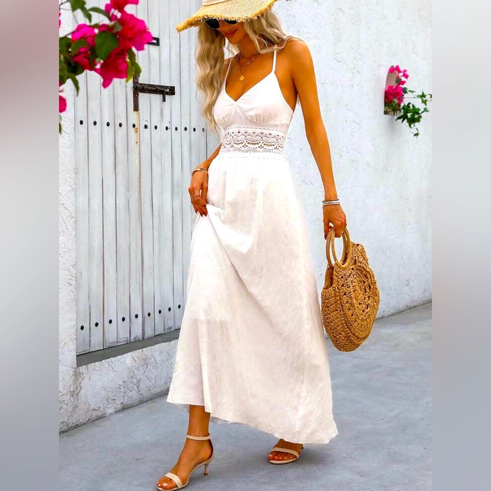 Elegant White Summer Maxi Dress